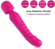 Female Vibrator Double Headed Dildo Stimulator USB Rechargeable Female Masturbator AV Stick Adult Se