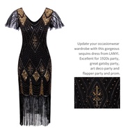 Gatsby Sequin Beads Fringe Flapper Dress Great Gatsby Skirt