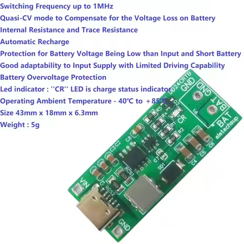 Step-up Boost Charger Module 18650 Battery Pack 8.4V 12.6 16.8 21V 25.2V 2-6S Type-c Multi-cell for 