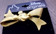 [100%新零氧化]起碼二十年前1993-1996年款式迪士尼disney金色golden/gold color米奇老鼠mickey mouse蝴蝶結ribbon煲呔bowtie shape胸口針vi