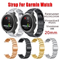 20mm metal stainless steel strap for Garmin vivoactive 3 music for Garmin smart watch Forerunner 645/245/245M strap accessories