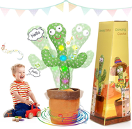 2pc-Dancing Talking Cactus Toys For Baby Boys And Girls, Singing Mimicking Recording Repeating What You Say Sunny Cactus Up Plus