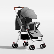 嬰兒車 推車 可坐可躺輕便折疊兒童寶寶小孩四輪手推車 一鍵收車（快遞送貨上門）