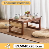 Bamboo Coffee Table Foldable Table 60/70/80CM Study Table Laptop Table Side Table