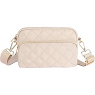 Beg Silang Badan untuk Wanita, Beg Silang Badan Berlapis Quilted, Beg Tangan Kecil Berlapis, Beg Bah