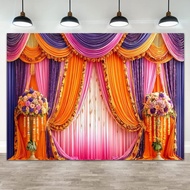 7x5ft Indian Backdrop, Indian Diwali Photo Backdrop Photography Background for Durga Puja, Tradition