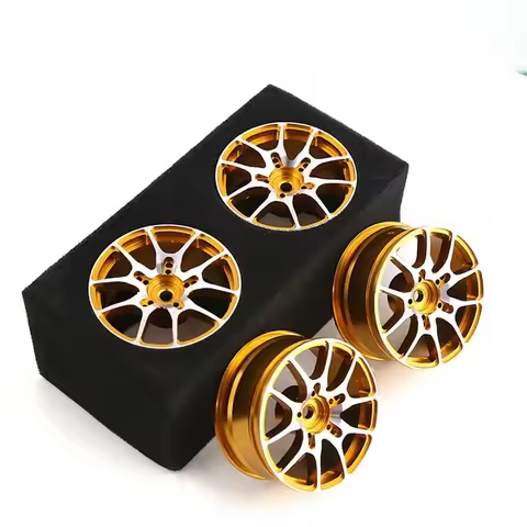 4Pcs 1/10 RC On-Road Drift Racing Car Metal Wheel Rim Hub R105 for TT01 XV02 HSP94122 FW06