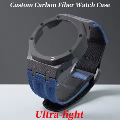 GA2100 Premium Meteorite Carbon Fiber Case + Nylon Strap For Casio GA-2110/B2100/GM-2100/GBM-2100 Mo