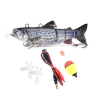 13CM/35G Electric Multi-Jointed Fishing Lure with Hooks USB Rechargeable LED Luminous Swimbait Robot
