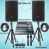 Paket Karaoke Speaker JBL EON 715 Original Speaker Aktif 15 inch