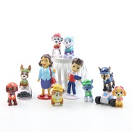 12pcs/set Mini Figures Paw Patrol Toys Ryder Marshall Chase Skye Zuma Doll Desk Cake Decor Boys Toddler Toy