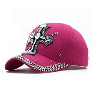 Chrome Hearts Hat Women Denim Dot Diamond Baseball Cap Diamond Cross Baseball Cap Sun Hat Women