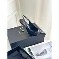 SAINT LAUREN*YSL2023Early Spring New Style Backless High Heels
Custom Imported Calfskin Patent Leath