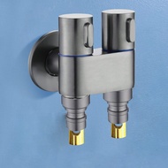 Hygienic Shower for Bathroom Portable Bidet Toilet Water Sprayer Gun Double Outlet Angle Valve Showe