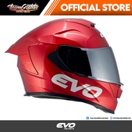 EVO GT PRO METALLIC RED (IRIDIUM SILVER LENS) FULL FACE DUAL VISOR WITH FREE CLEAR LENS