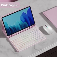 Tablet Case For Samsung Galaxy Tab A7 A8 Case Keyboard For Samsung Tab S6 Lite Case Rainbow Keyboard