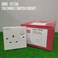[READY STOCK] [SIRIM] UMS 1213A SWITCH SOCKET OUTLET/ 13A 1 GANG SWITCH SOCKET