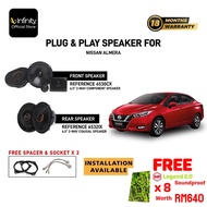 [Installation AvailabIe] Infinity Plug & Play Speaker For Nissan Almera .Infinity Reference 6530CX &