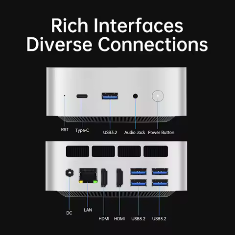 SZBOX Ryzen 7 7840HS Mini PC Windows 11 Pro DDR5 M.2 2280 SSD WIFI6E BT5.3 Desktop Office Gaming Com