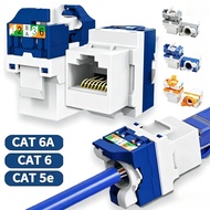 RJ45 Ethernet Network Module Tool-Free Twist Termination Cat5e/Cat6/Cat6A Keystone Jack with Color-C