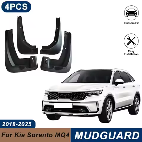 4PCS Car Mud Flaps For Kia Sorento MQ4 2018-2025 Waterproof Anti-Splash Fender Mudguards Auto Exteri