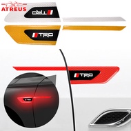 2Pcs Toyota TRD Car Fender Reflective Sticker Safety Warning Decorative stickers Anti-Collision Scra