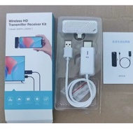 HDMI กรณ์สะท้อนหน้าจอแบบไร้สาย 2.4/5GHz สะท้อนหน้าจอแบบไร้สาย HDMI TO USB/TYPE-C รับสัญญาณได้ถึง 50เ