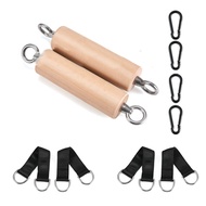 Pull Up Grip Strength Straps Arm Strength Trainer Wooden Climbing Hold Grips for Home Gym Fitness