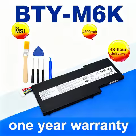 BNN BTY-M6K Factory Direct Sale 4500mAh GF63/GF65/GF75 Laptop Battery For MSI GS63/GS73VR NoteBook B