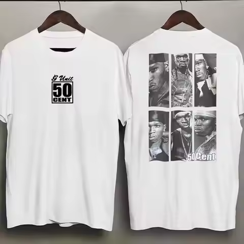 G Unit 50 Cent Rap Concert Black and White T shirt size S 5XL