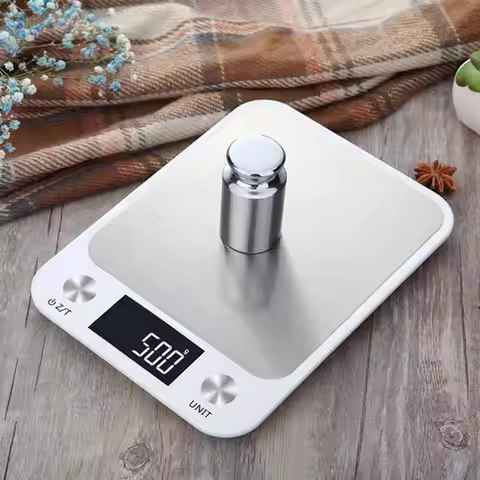 Digital Kitchen Scale Food Scale 15kg/1g Stainless Steel Kitchen Scale Waterproof Scale Food Baking 