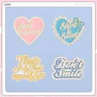 Taylor Singer Music Enamel Pin Creative Pink Heart Badge Interesting Text Short and Sweet Lapel Badg