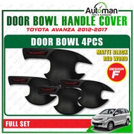 Door Bowl Handle Cover Toyota Avanza 2012 - 2017 Protector Guard Chrome Carbon Black Accessories