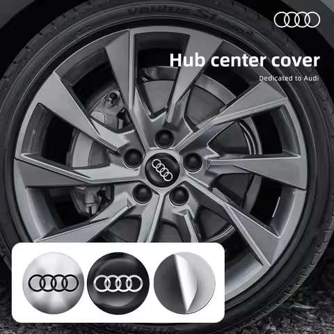 4Pcs 75mm Car Wheel Hub Caps Emblem Badge Stickers Wheel Center Cover Sticker For Audi S RS A3 A4 B8