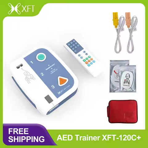 AED Trainer, XFT Portable AED Training Device with Voice prompts (2 Language) for First Aid Trainer 
