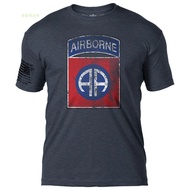 Military style short sleeved T-shirt, Army 82nd Airborne Division design printed 100% cotton men's T