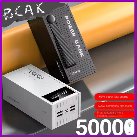 10000Mah 20000mah 50000mah Wholesale 66w Portable Power Bank Mobile Phones Mobile Power Supply BCAK