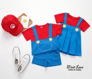 พร้อมส่งจากไทย ชุดมาริโอ้เด็ก ชุดมาริโอ้ ชุด Mario Cosplay ชุดแฟนซีเด็ก