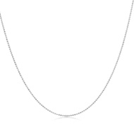 SO SEOUL Rhodium Timeless 45cm/18inch - 73cm/29inch Ball Chain Necklace