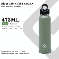 Bình giữ nhiệt Gozen USA 473ml inox cao cấp đóng mở một giây chỉ cần một tay Twist-Free Revomax bảo