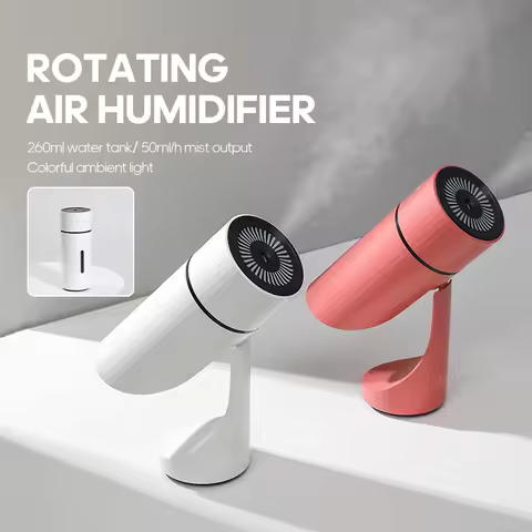 260ML Wireless Air Humidifier USB Aromatherapy Diffuser 1000mAh Rechargeable Battery Ultrasonic Cool