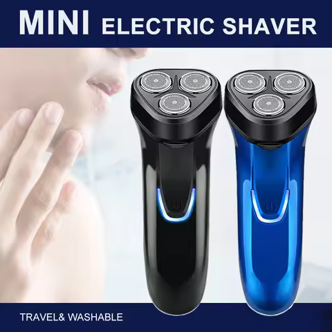 Mini Electric Shaver Men's Face Beard Razor USB Charging Washable Beard Trimmer Razor Ladies Travel 