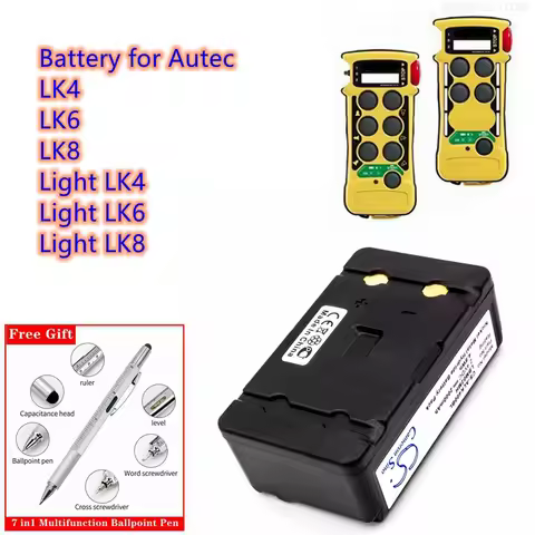 Crane Remote Battery 2.4V/2000mAh ARB-LBM02M,LBM02MH for Autec Light LK4, Light LK6, Light LK8, LK4,
