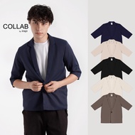 COLLAB by Inspi Coat Blazer For Men Half Sleeve Plain Cardigan Jacket with Button Korean Coats Tops