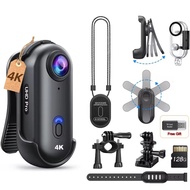Mini Action Camera Wateroroof Live Portrait Mode Mini Camera Motorcycle Camera 4K/30FPS WiFi Camera 