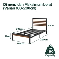 Dipan Industrial Zinus Kai DIY Bed In a Box