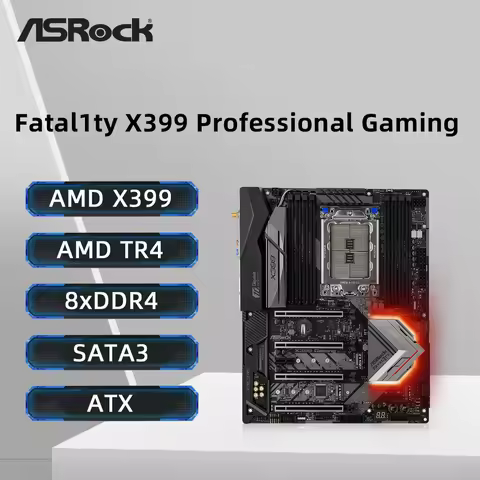 ASRock X399 Gaming Motherboard Support TR 2990WX 2970WX 2950X 2920X 1950X 1920 1900X CPUs Quad Chann