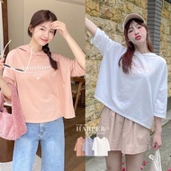 [HARPER] Brand Customized Hooded sunshine English Top 3 Colors |Ready Stock Short-Sleeved Hooded T L