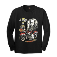 เสื้อยืดแขนยาว Harley-davidson ผ้านุ่ม คอฟิต cotton100%