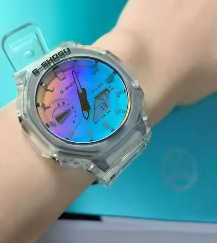 Unisex Digital Sports Watch with World Time and Full Features, LED Dual Display, Oak Series